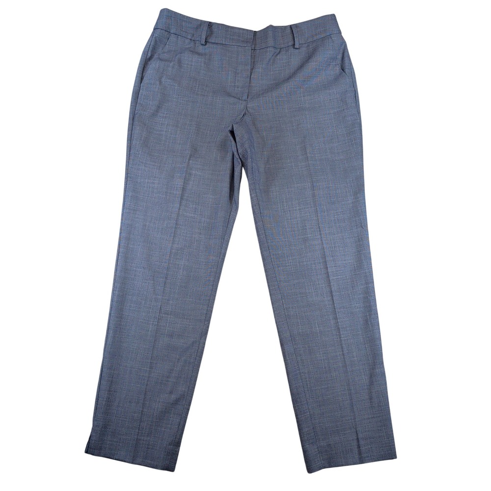 Talbots Hampshire Ankle Blue Heathered Straight Leg Dress Pants Womens 12